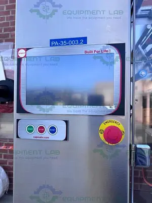 USED CAPMATIC SLEEVESTAR 300 FULL SLEEVE STAINLESS STEEL LABELING MACHINE