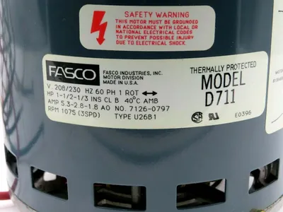 USED FASCO D711 MOTOR 3 SPEED 1075 RPM