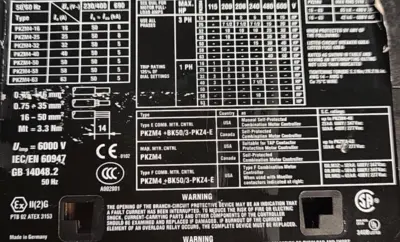Moeller PKZM4-40 Circuit Breaker 50/60Hz +BK50/3 (BIN3.2.4)