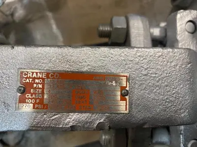 Used 1990 CRANE CO. SIZE 4" Valves/Fittings Pennsylvania US | Global Equipment International, LLC #185854