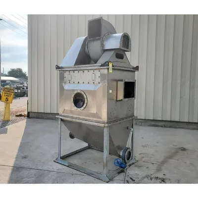 Used Air Vented Stainless Steel Vacuum Receiver Knock Out Bin
