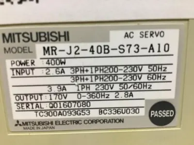 USED MITSUBISHI MR-J2-40B-S73-A10