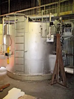 60" diameter x 72" H Annealing Furnace, gas-fired, hydrogen gas, 2150°F, complete w/control