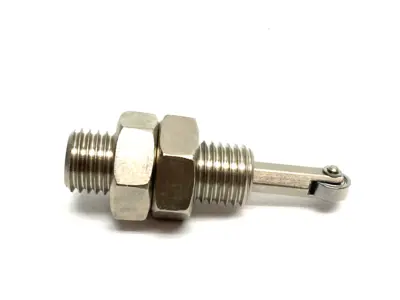 USED MISUMI THREADED ROLLER PLUNGER, PUSH-UP 10MM STROKE