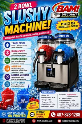 Bunn 58000.0120 Ultra NX Black Double 3 Gallon Slushy Machine - 120V