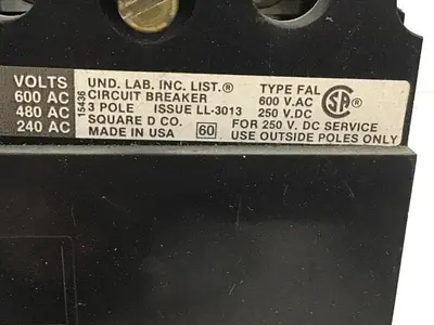 USED SQUARE D FAL36100