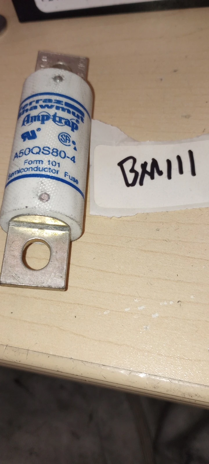 Used Ferraz Shawmut 1 Pole Fuse Block 1000 + Ferraz Shamut A50QS50-4 Fuse Fuses Arizona US | ASSET CONVERSION SPECIALISTS, INC. #1271351