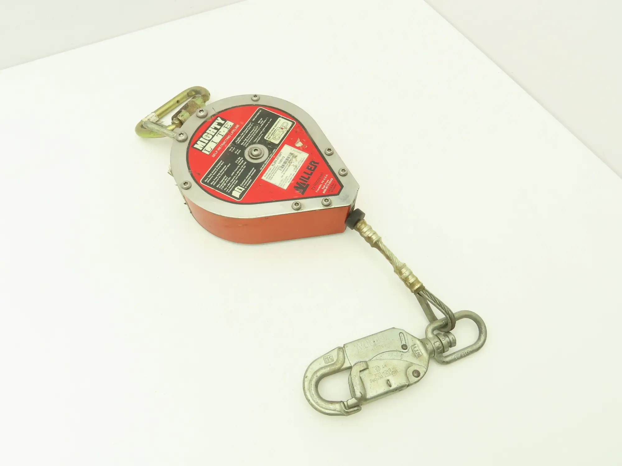 Miller RL20G-Z7 Mighty Lite Self Retracting Fall Safety Lifeline 20' L 310lbs