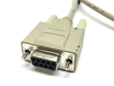 8 Pin Mini DIN Male Elbow to DB9 Female Cable 3ft Length - Used
