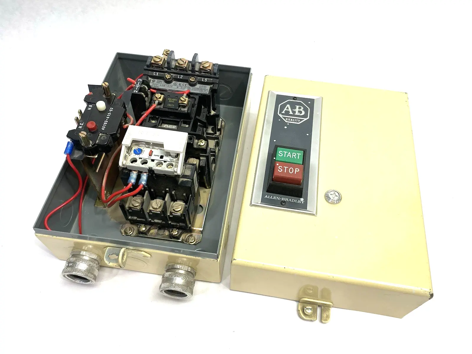 USED ALLEN-BRADLEY SER. B FULL-VOLTAGE MAGNETIC MOTOR CONTROLLER 3-PH