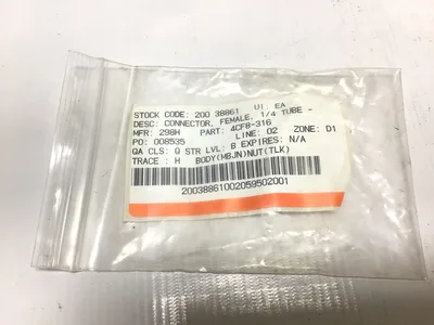 Parker 4CF8-316 Compression Fittings Female Connector 1/4″ Tube Lot of 2