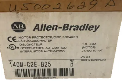 ALLEN BRADLEY 140M-C2E-B25 CIRCUIT BREAKER SERIES B 140MC2EB25 NEW, SURPLUS