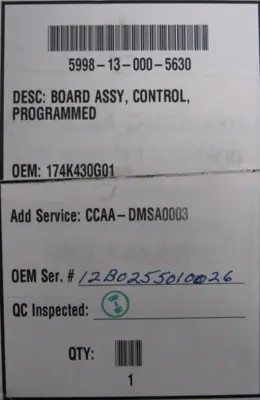 NEW 174K430G01 CONTROL BOARD 5998-13-000-5630