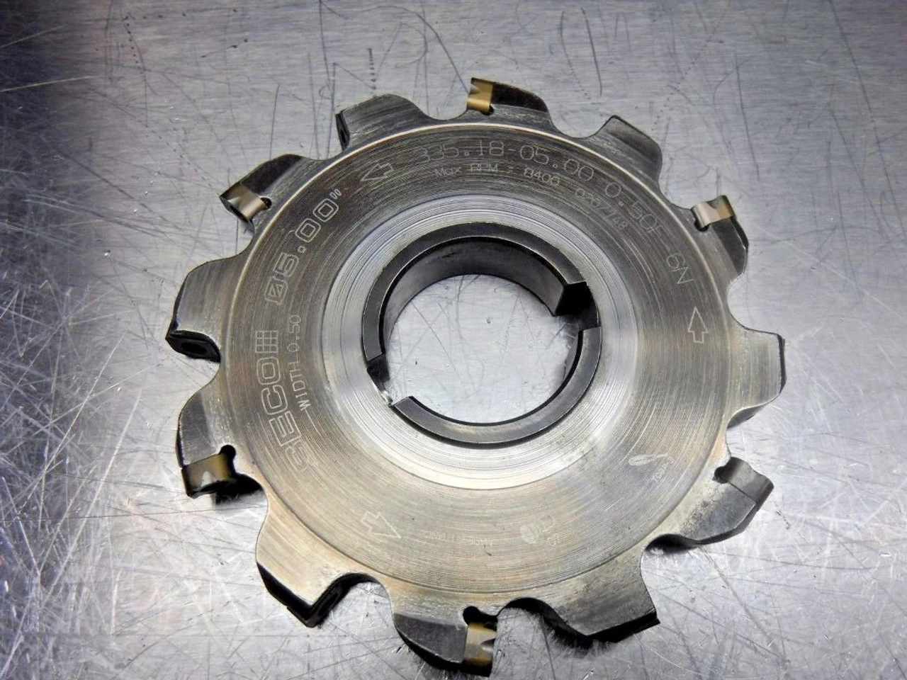 Seco 5"x0.313"-0.394" Slot Milling Cutter 1.5" Arbor 335.18-05.00-0.50F-6N (LOC993D)
