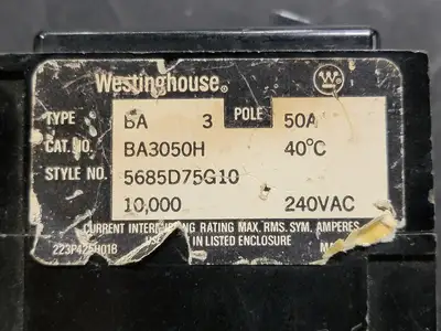 USED WESTINGHOUSE BA3050H