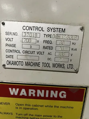 OKAMOTO OGM-12.60UB Cylindrical Grinders (OD, O.D., Plain, Universal) | Mohawk Machinery (3)