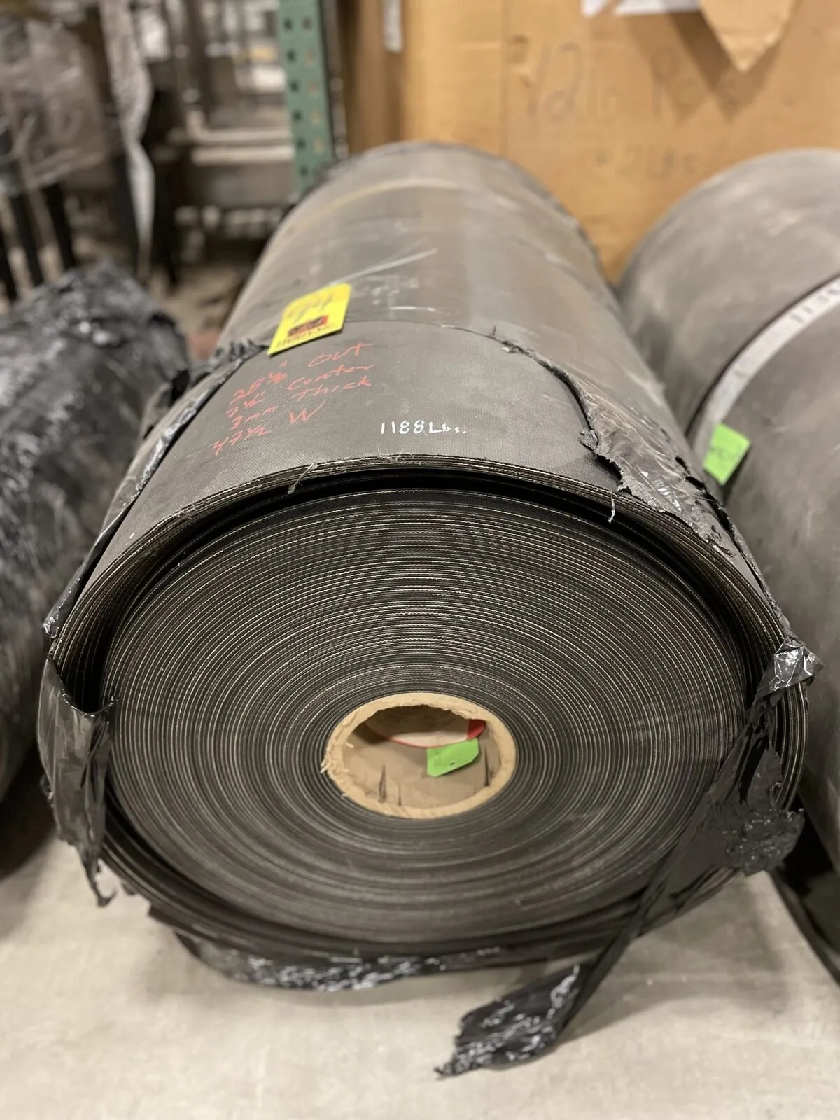 47.5″ PVC 2-Ply Rough Top Flat Conveyor Belt 285′ X 4mm
