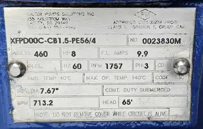 USED SULZER Model : XFPD00C-CB1.5-PE56/4