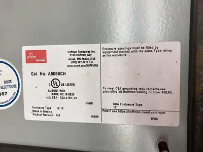 Used HOFFMAN A8066CH Miscellaneous Equipment (Electrical & Power) | Surplus Asset Holdings #1203581