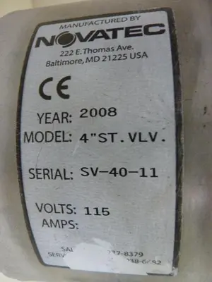 USED NOVATEC 4IN ST VLV