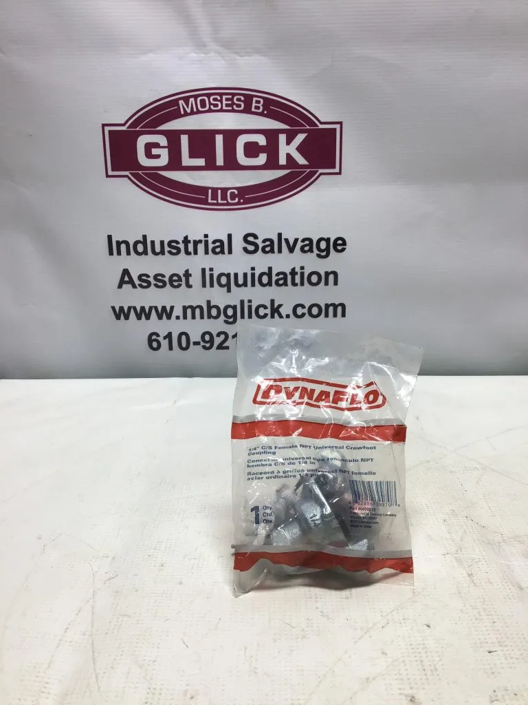 Dynaflo 1/4″ C/S Female NPT Universal Crowfoot Coupling; 0400572 -NOS
