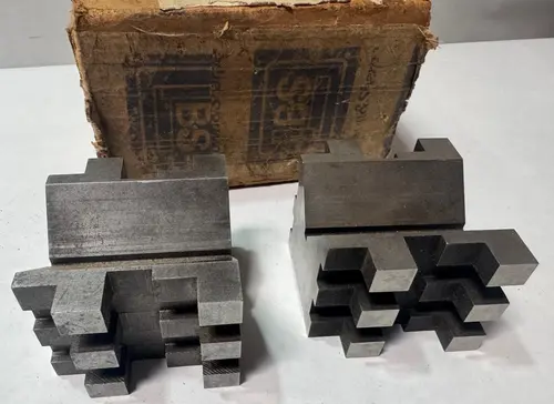 2 Brown & Sharpe 750-B V Blocks Machinist Tools USA 750-2