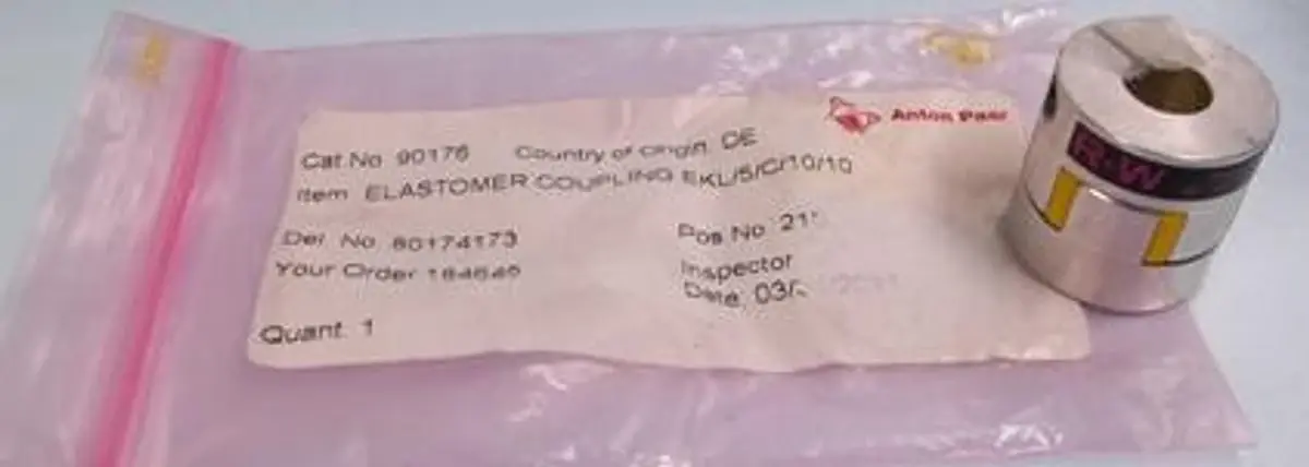 QTY. 1. ANTON PAAR ELASTOMER COUPLING EKL/5/C/10/1...