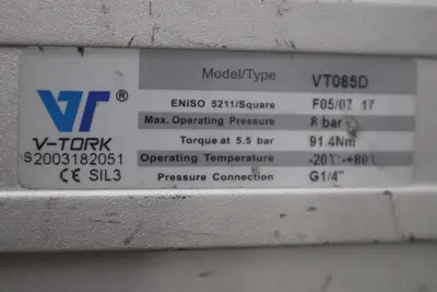 V-TORK VT085D Actuator w/ Javic SS Ball Valve & Lock NEW VALVE STOCK M-21CC
