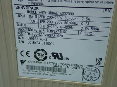 USED YASKAWA SGDV3R8AE1A002000