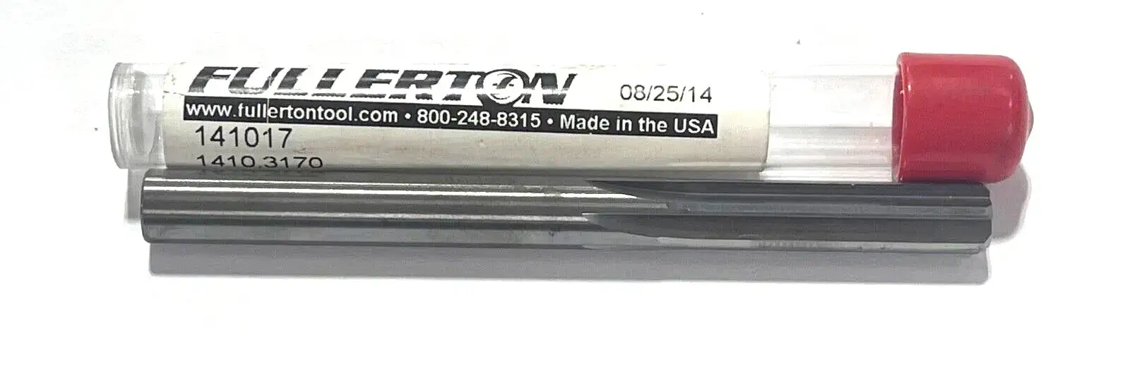 Fullerton .3170" Solid Carbide Chucking Reamer 6 Flute Straight Flute USA Made