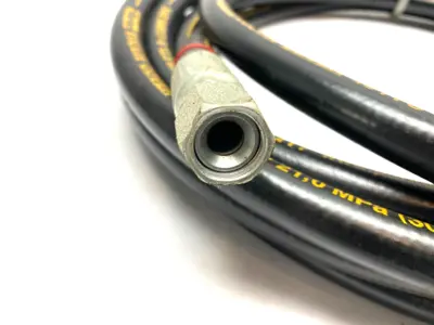 USED PARKER TOUGH COVER HYDRAULIC HOSE 3000PSI MAX 25 FOOT LENGTH