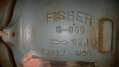 Fisher 8" 600 Class WCB Steel Vee-Ball Control Valve