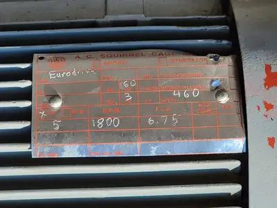 5 hp, 460 Volts, 1800 Rpm, Gear Motor