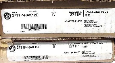 2 NEW ALLEN BRADLEY 2711P-RAK12E ADAPTER PLATE SER.B 2711PRAK12E