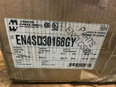 New | in-Stock HAMMOND EN4SD30168GY Miscellaneous Equipment (Electrical & Power) Ohio US | Surplus Asset Holdings #1209465