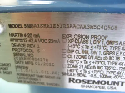 NEW Rosemount 5408 A1SHA1E51R3AACAA3M5Q4Q5Q8