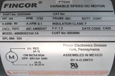 NEW BOSTON GEAR F715C-10K-B5-J1 GEAR MOTOR 10:1 3/4HP 90VDC 46606352143-1A