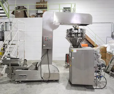 Used Form Fill Seal Packager with 10 Head Rotary Scale