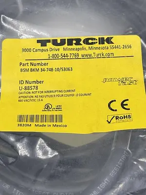 New | in-Stock TURCK TURCK BSM BKM 34-748-10/S3063 Sensors | ND Industrial Surplus #1214414