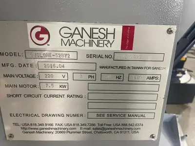 2016 GANESH CYCLONE-52BY2 Multiple Spindle Automatic Screw Machines | Bud's Equipment Sales (6)