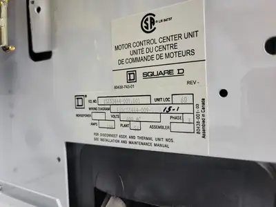 USED SQUARE D MODEL 6