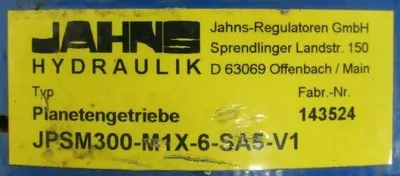 NEW JAHNS JPSM300-M1X-6-SA5-V1 HYDRAULIC MOTOR JPSM300M1X6SA5V1 143524