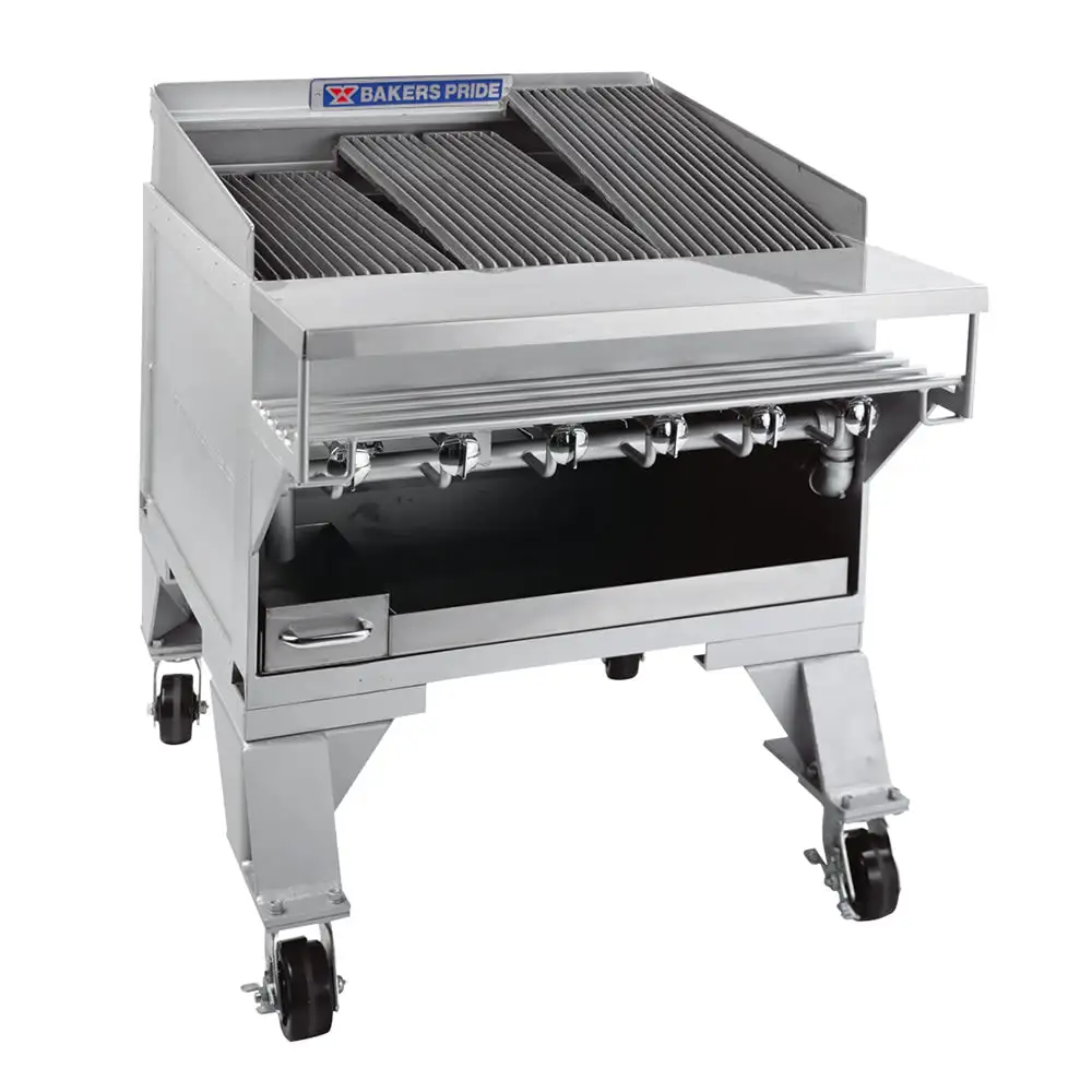 Bakers Pride CH-6 31 1/2" Gas Charbroiler W/ Cast Iron Grates, Natural Gas