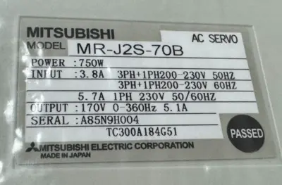 NEW MITSUBISHI MR-J2S-70B SERVO AMPLIFIER MR-J MELSERVO MRJ2S70B