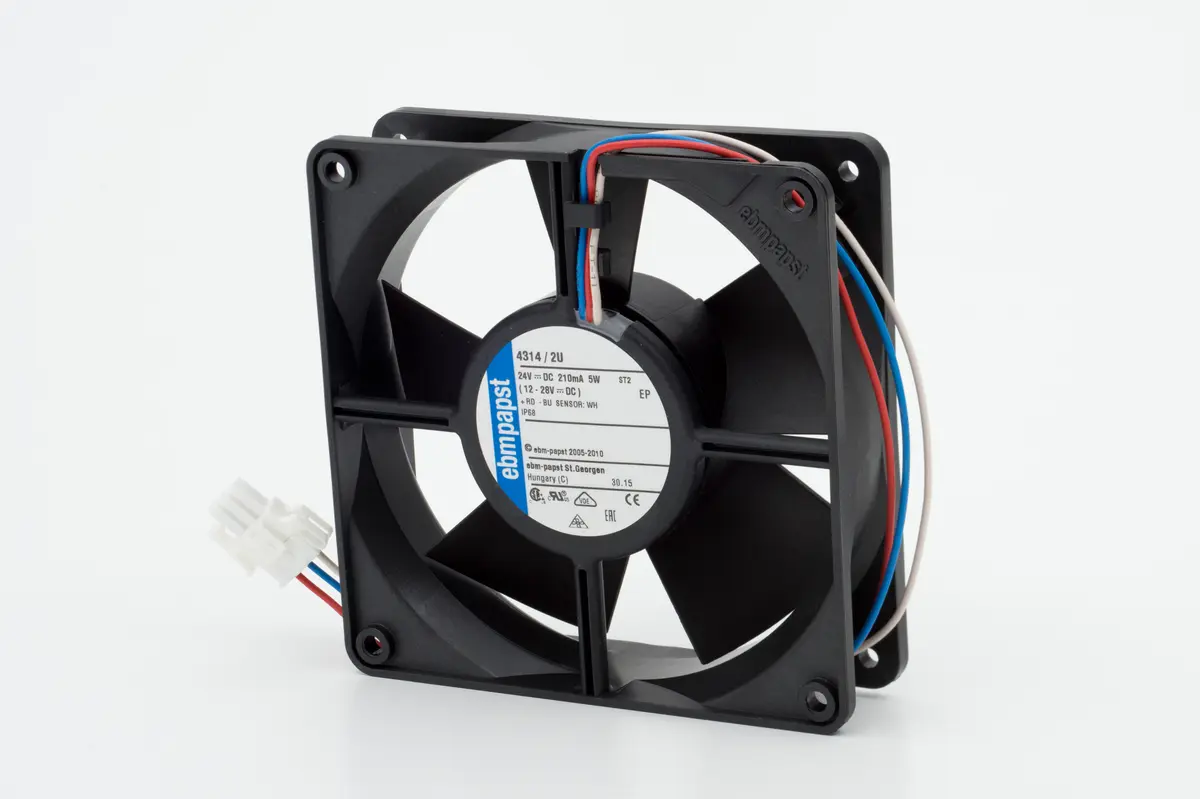 KUKA 24V DC-axial fan 4314/2U+plug body 3-pol