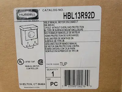 NEW HUBBELL HBL13R92D