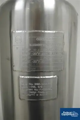 USED Allegheny Bradford ALLEGHENY BRADFORD CARTRIDGE FILTER, 316L S/S, 50#