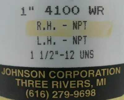 NEW JOHNSON CORP 4100 WR ROTARY UNION 1" 4100WR