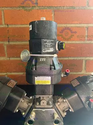 USED LOT OF 3-  ITT PURE FLO 9920 DIAPHRAGM VALVE W/ 4- WAY 3/4" SANITARY FITTINGS