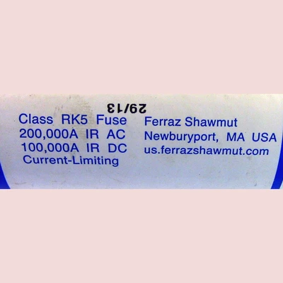 Ferraz Shawmut Tri-Onic 200 Amp Class RK5